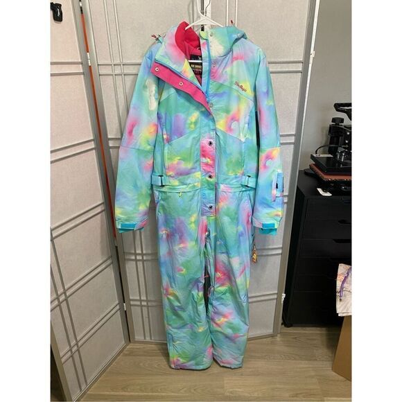 Women's Blue Magic Winter Colorful All In One Piece Ski Jumpsuit Winter Snowsuit - Picture 3 of 10